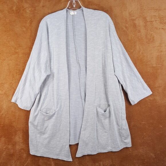 DONNI Womens Top One Size Tan Open Cardigan Lightweight Ribbed ANTHROPOLOGIE - Picture 1 of 8